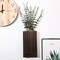 Wood Wall Decor 2 Pack Planter Vase with Artificial Eucalyptus (5.1"D x 1.4"W x 9.4"H)